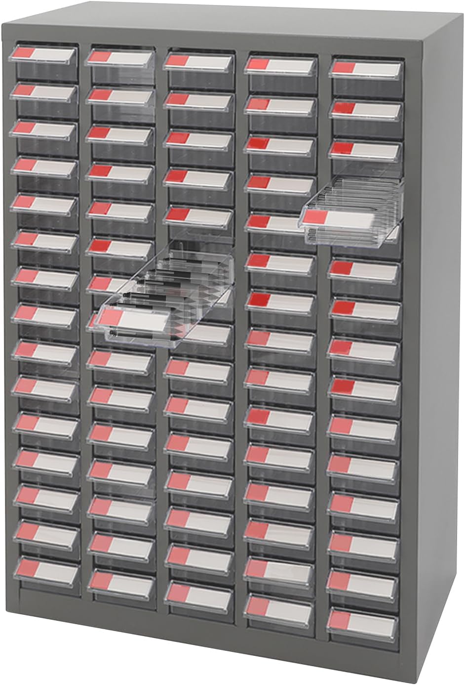 Cashewnuts 75 Drawers Parts Cabinet Large Bolt and Nut Tool Storage Cabinet with Drawer Metal Cabinet Organizer for Garage Office Warehouse