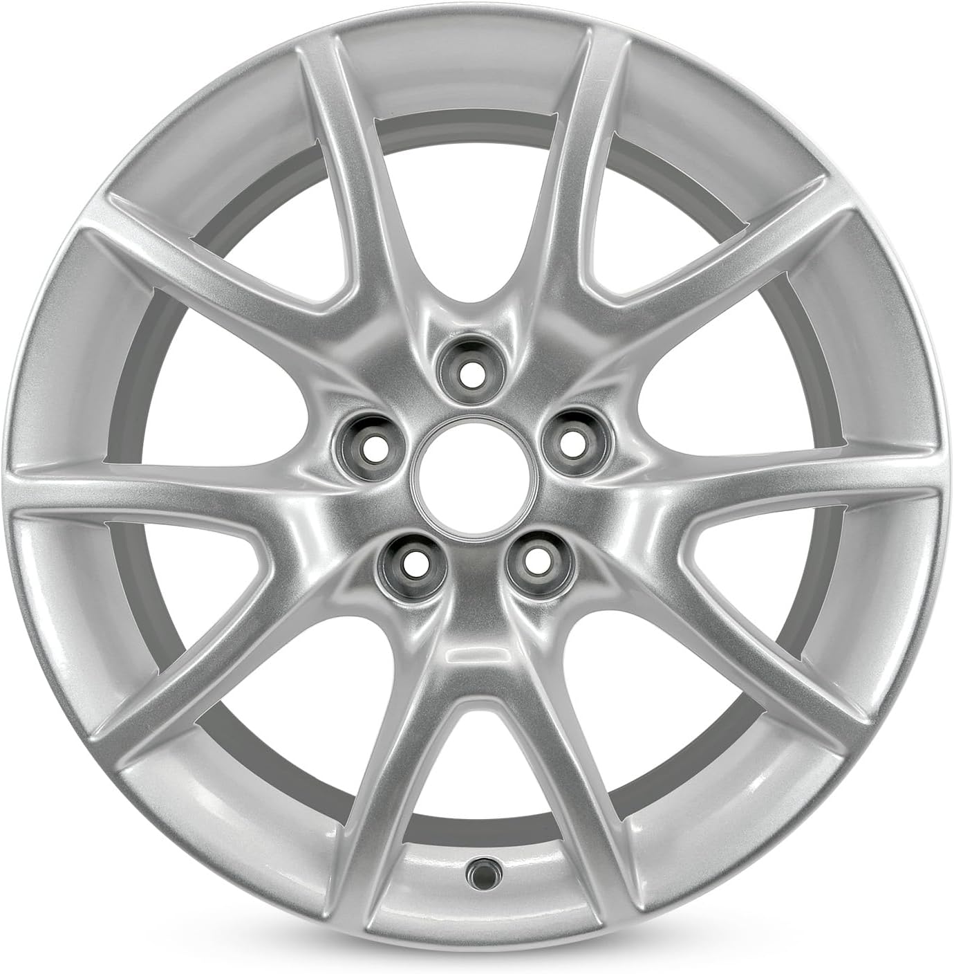 New Single 17" 17x7.5 Inch Alloy Wheel for 2013-2016 Dodge Dart | OEM Design Replacement Rim | Silver Finish | Direct Fit - OE Stock Specs | 2481 2445