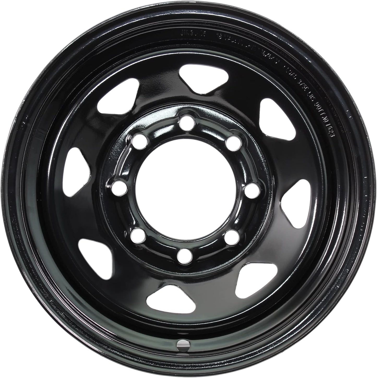eCustomrim Trailer Wheel 16X6 16" 8 Lug Black Steel Rim Wheel