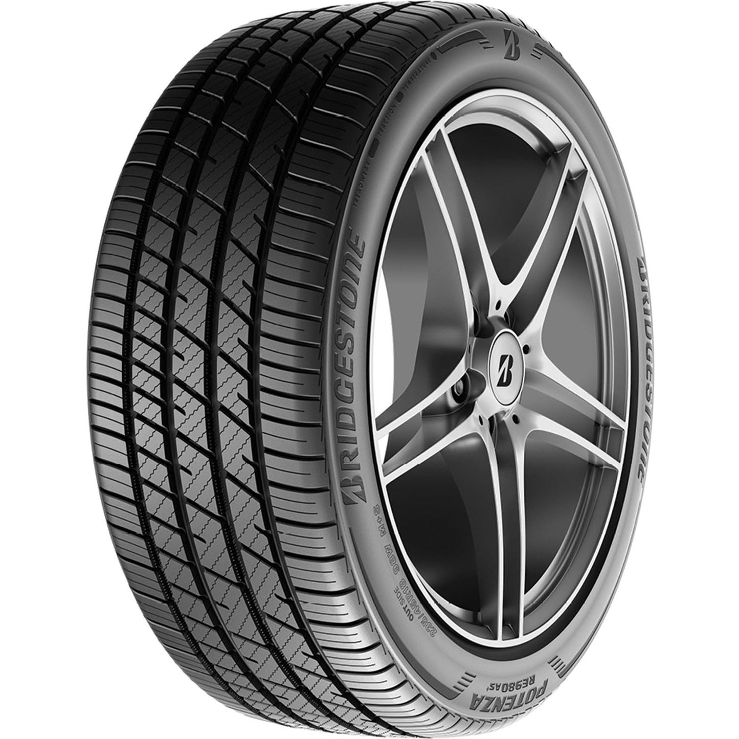 Bridgestone Potenza RE980AS+ Performance 225/55R17 97W Passenger Tire