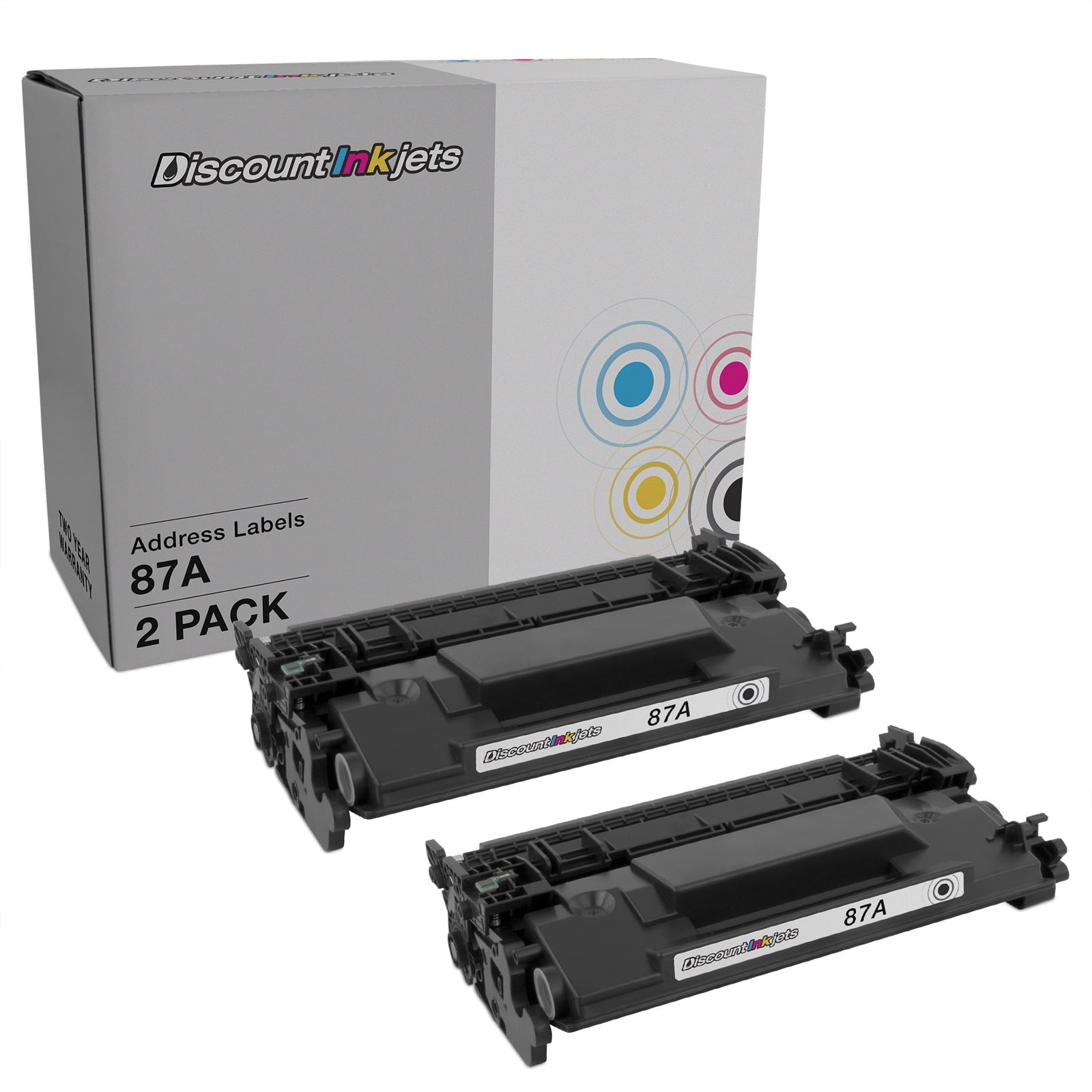 DI Compatible Toner Cartridge Replacement for HP 87A CF287A (Black, 2-Pack) Compatible with M506n, M506dn, M527dn, MFPM527c, M506dh, M501n, M501dn, Flow MFPM527z