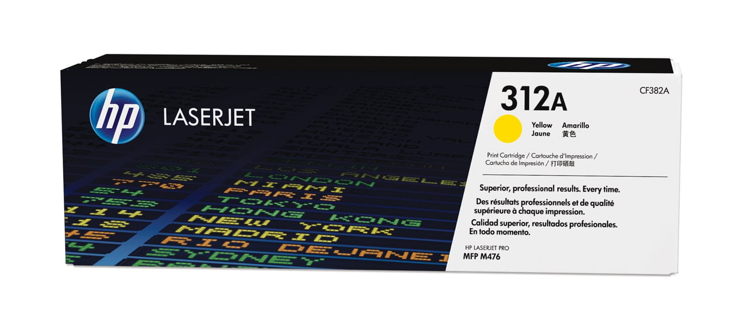HP 312A Yellow LaserJet Toner Cartridge, ~2,700 pages, CF382A