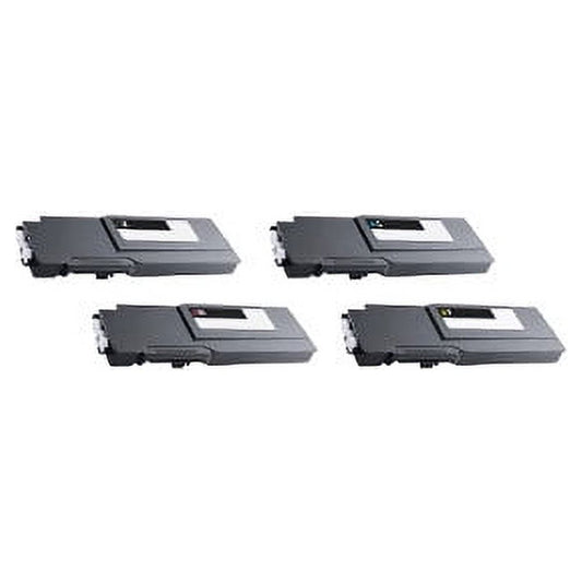 Remanufactured Dell 593-BCBC / 593-BCBF / 593-BCBE / 593-BCBD toner cartridges - 4-pack