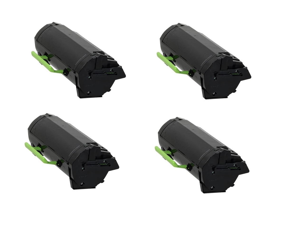 Remanufactured Lexmark 50F1X00 (501X) toner cartridges - extra high yield - 4-pack