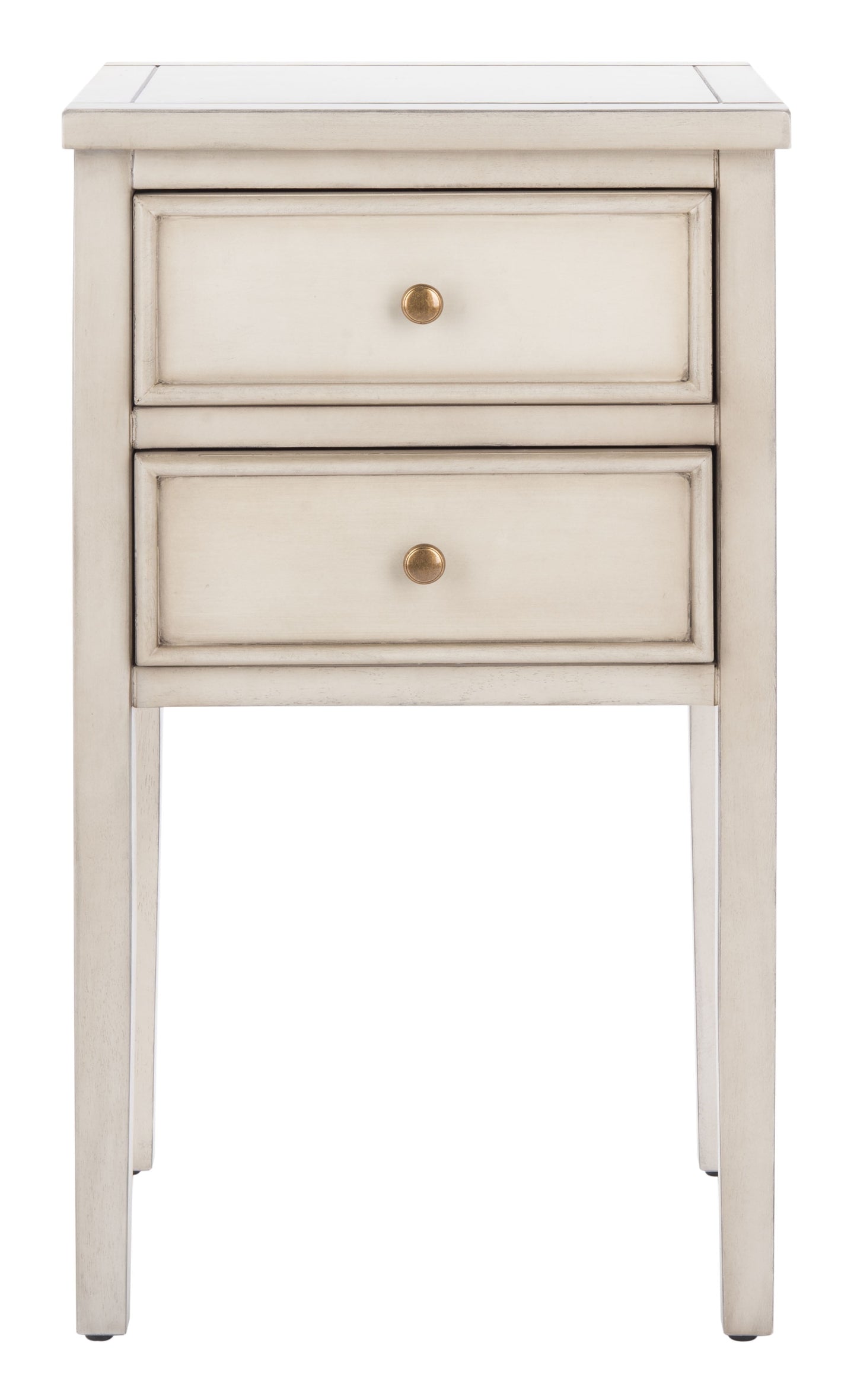 SAFAVIEH Toby Nautical Rustic Nightstand with 2 Storage Drawers, Shady White