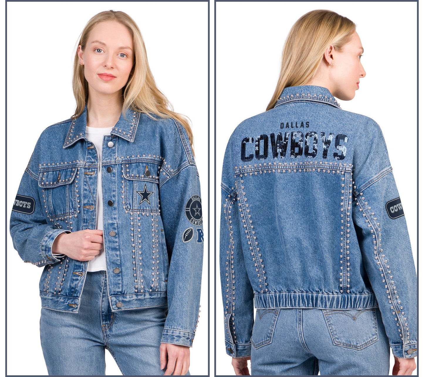 NFL Officially Licensed Dallas Women's Fashion Denim Jacket