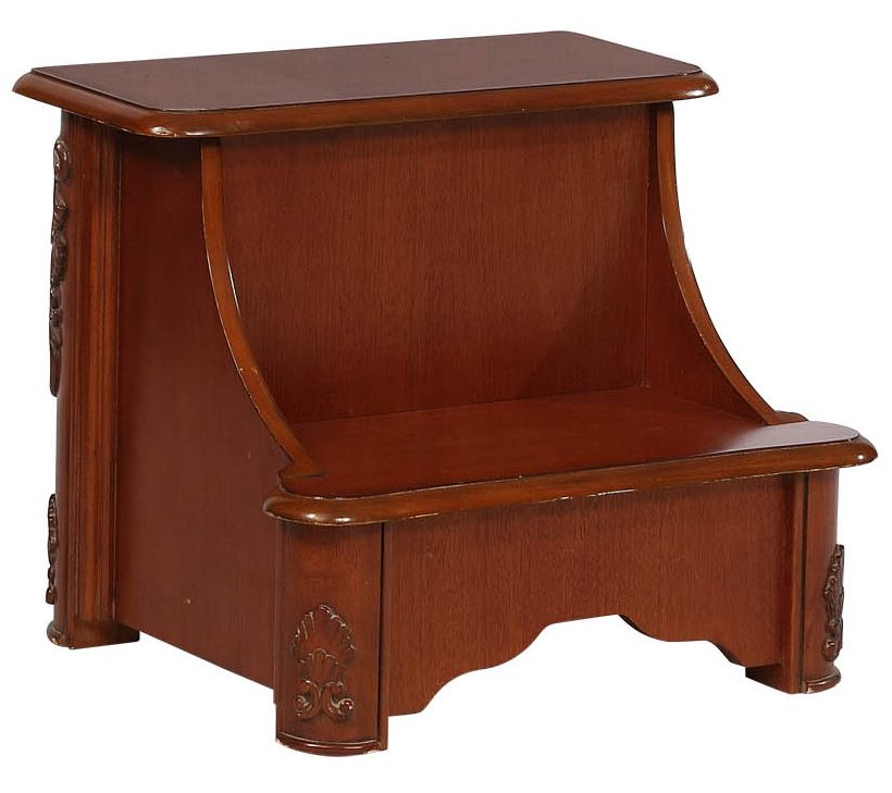 Powell Mahogany Finish Bed Step