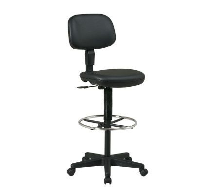 Office Star Black Vinyl Drafting Chair