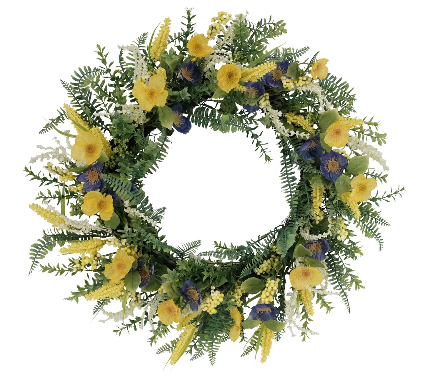 Puleo International 30" Poppy Floral Spring Wreath