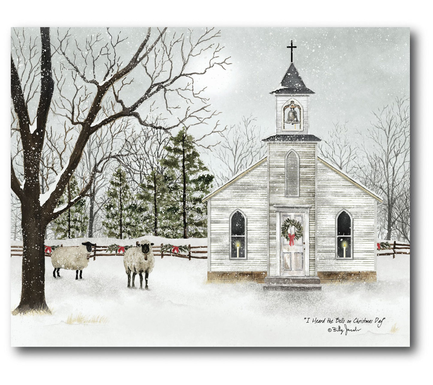 Courtside Market Christmas Chapel 30" x 40" Canas