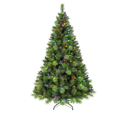 Puleo Pre-Lit 7.5' Adirondack Artificial Christ mas Tree