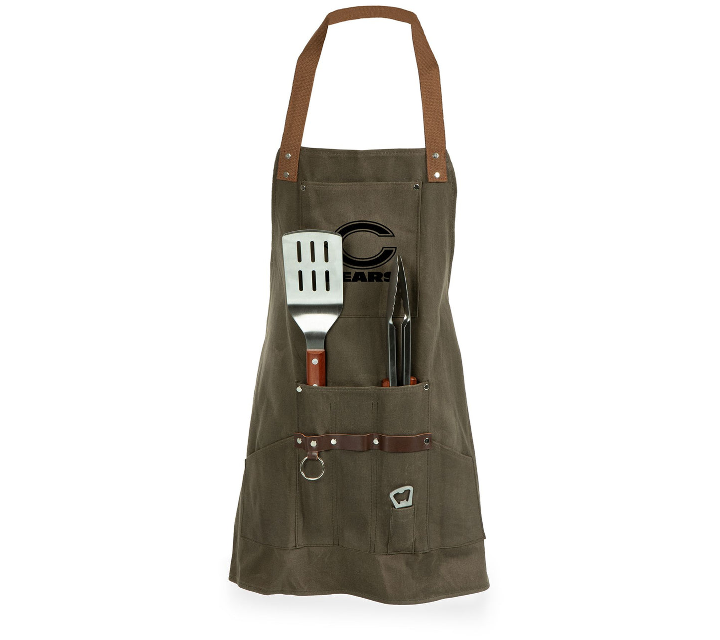 NFL BBQ Cotton Canvas Apron w/Pockets, Tools& Bottle Opener
