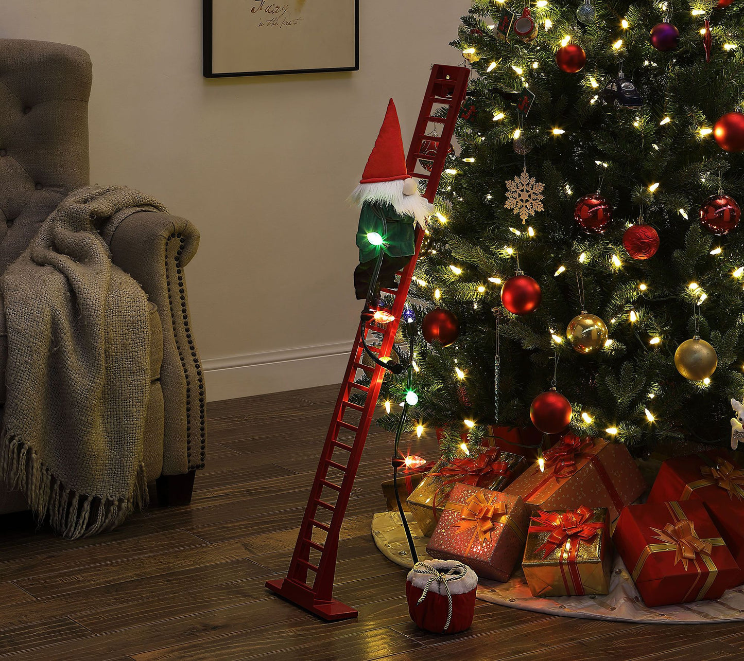 Mr. Christmas Plush Super Climbing Elf