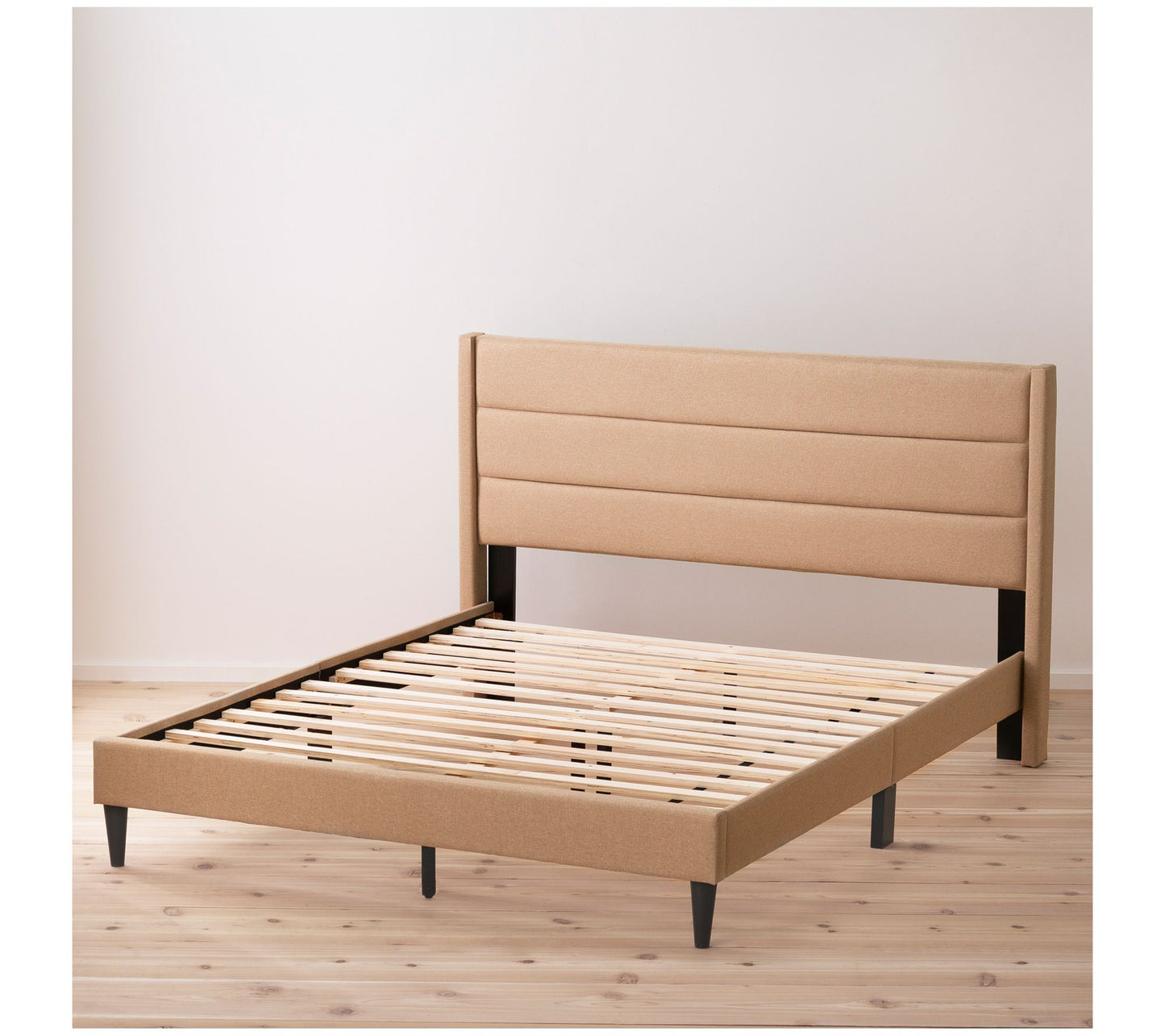 Upholstered Triple Lined Platform Bed, Queen