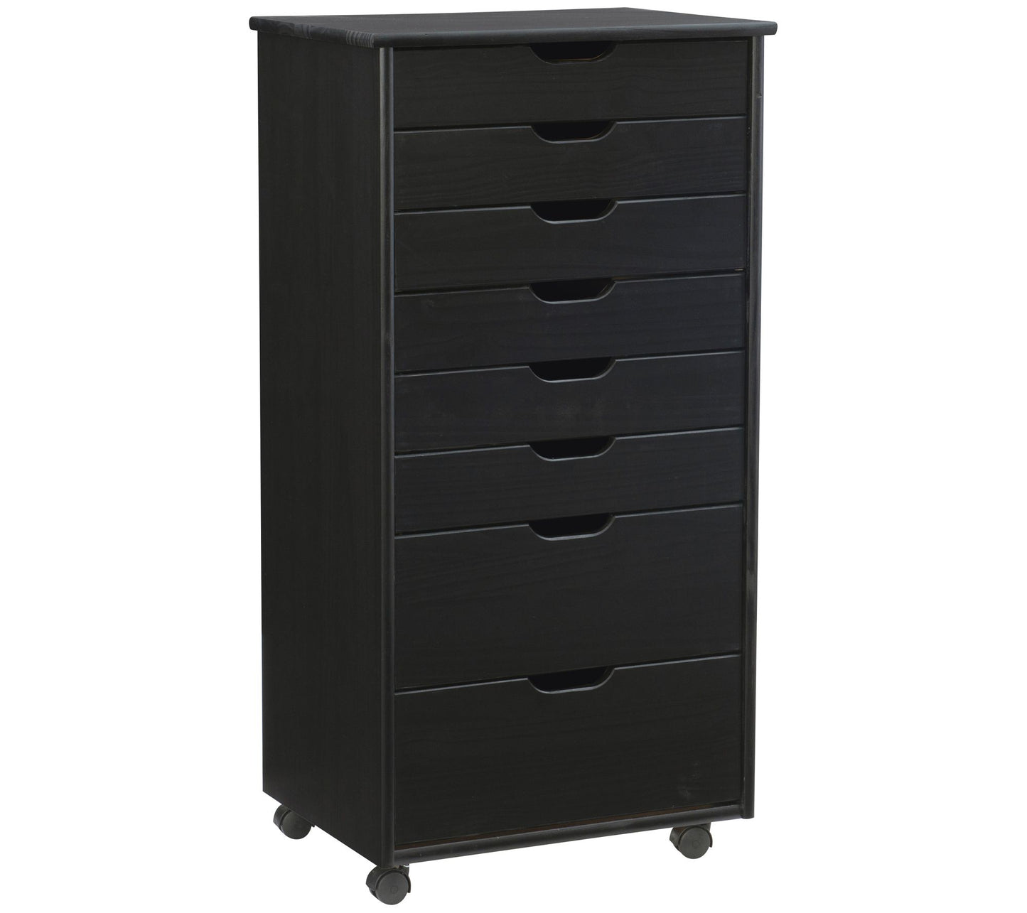 Linon Home Karla 8-Drawer Rolling Storage Cart