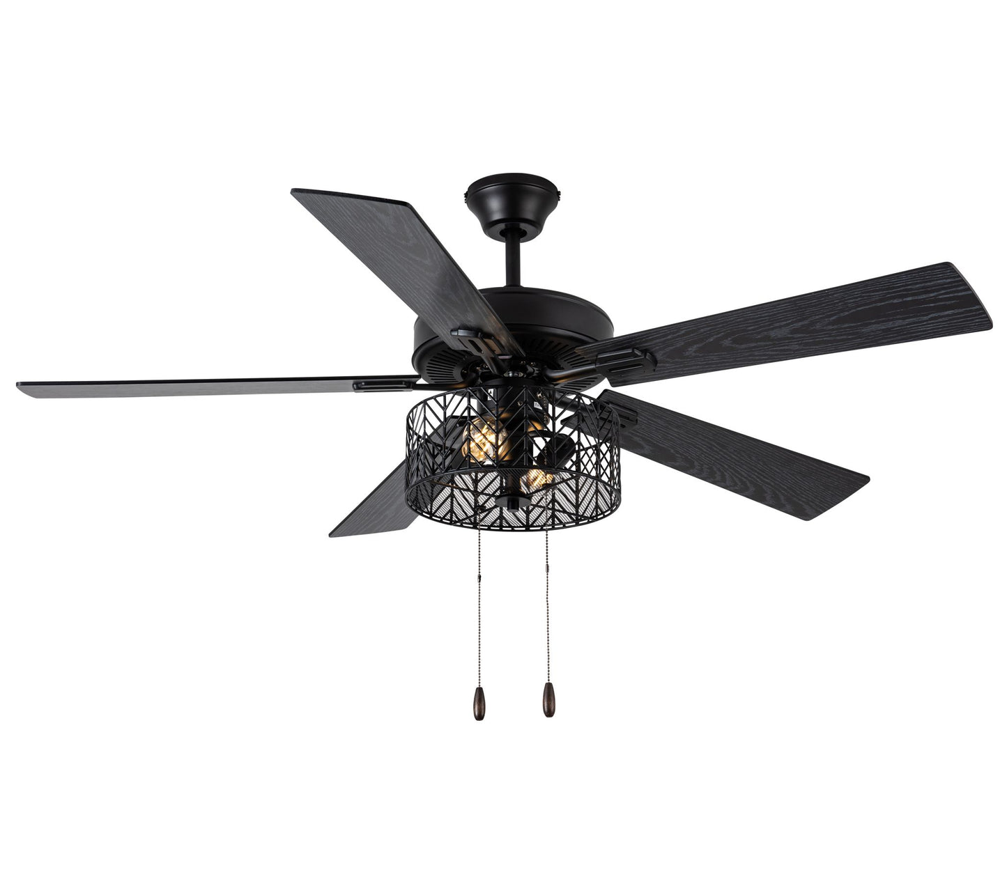 River of Goods 52" 5-Blade LED Matte Black Lighted Ceiling Fan