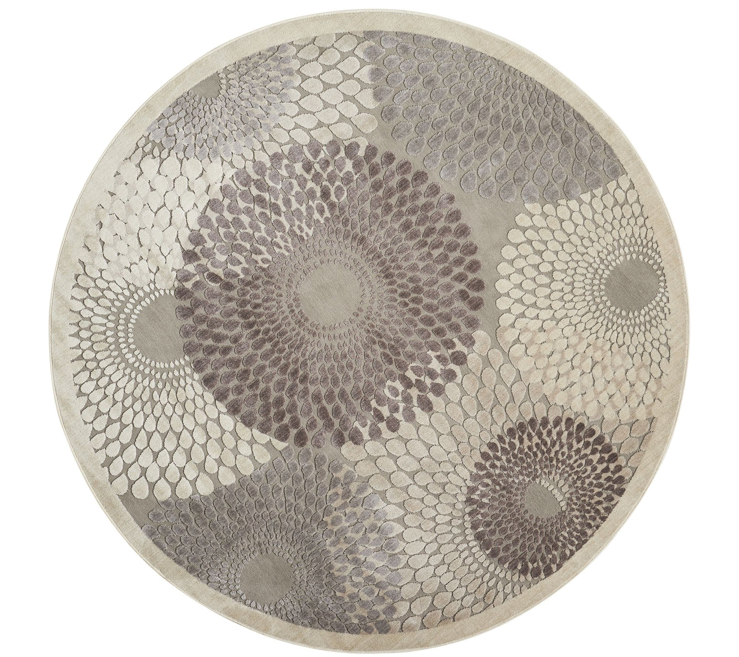 Nourison Graphic Illusions Grey 7'9" Round AreaRug