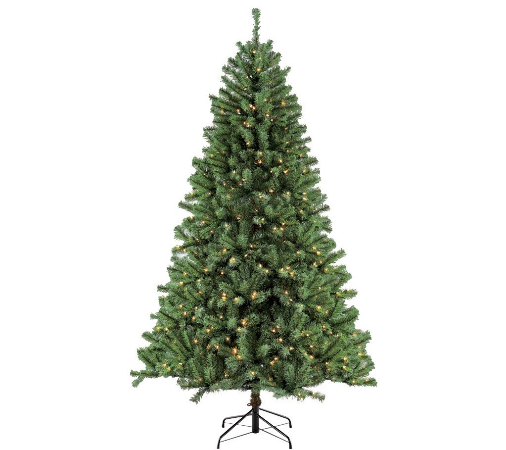 Puleo International 7.5' Pre-Lit Noble Fir Tree