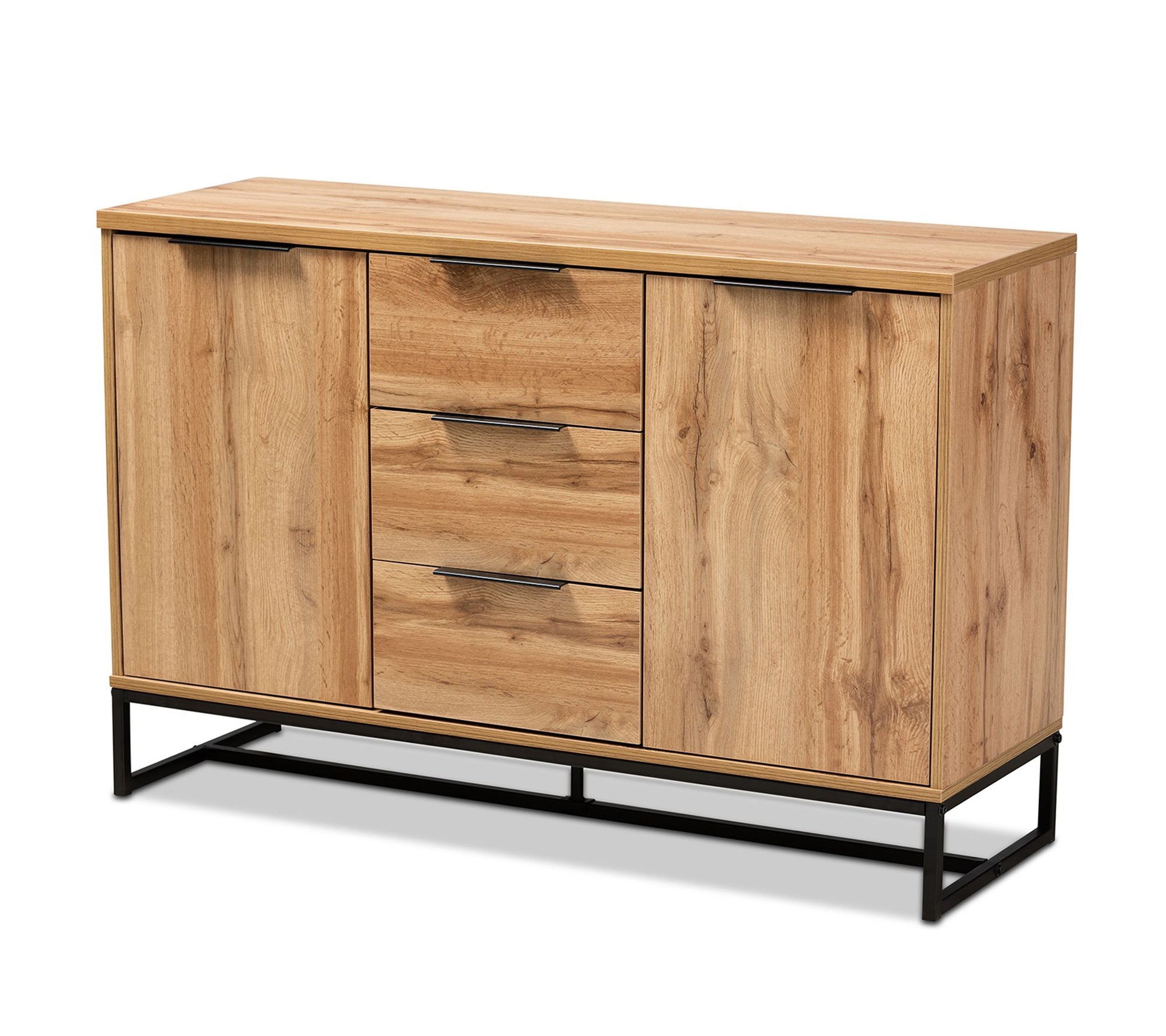 Reid Modern and Contemporary Wood and Metal Sideboard Buffet