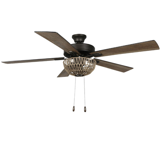 River of Goods 52"W Rope LED Ceiling Fan