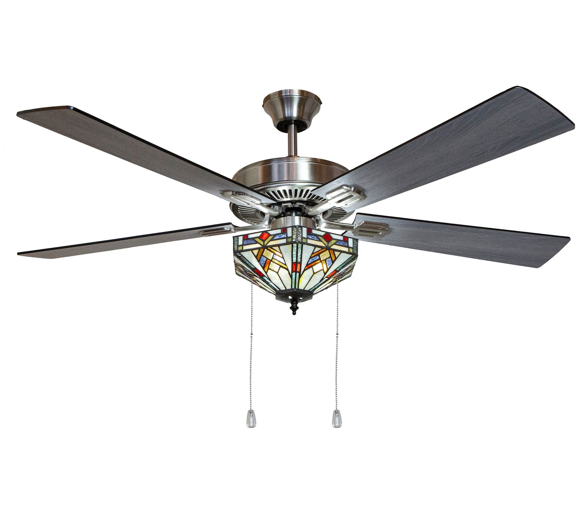 River of Goods 52"W Mission Stained Glass LED Ceiling Fan