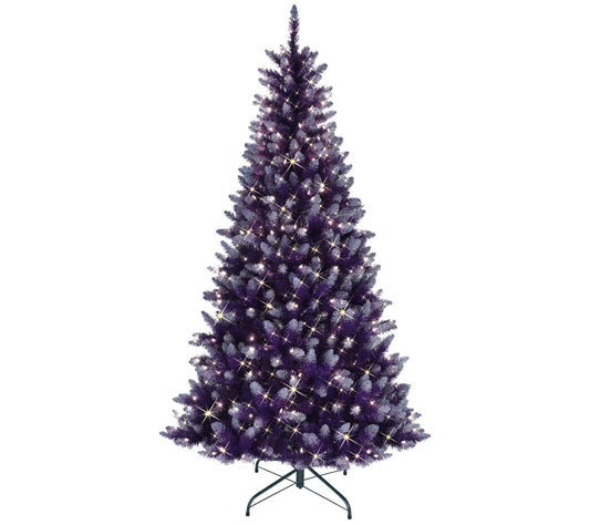 Puleo International 6.5' Pre-Lit Fashion PurpleChristmas Tree