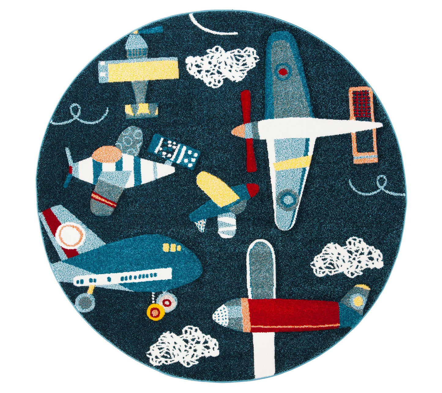 Carousel Kids 167 Collection 6'-7" X 6'-7" Roun d Rug