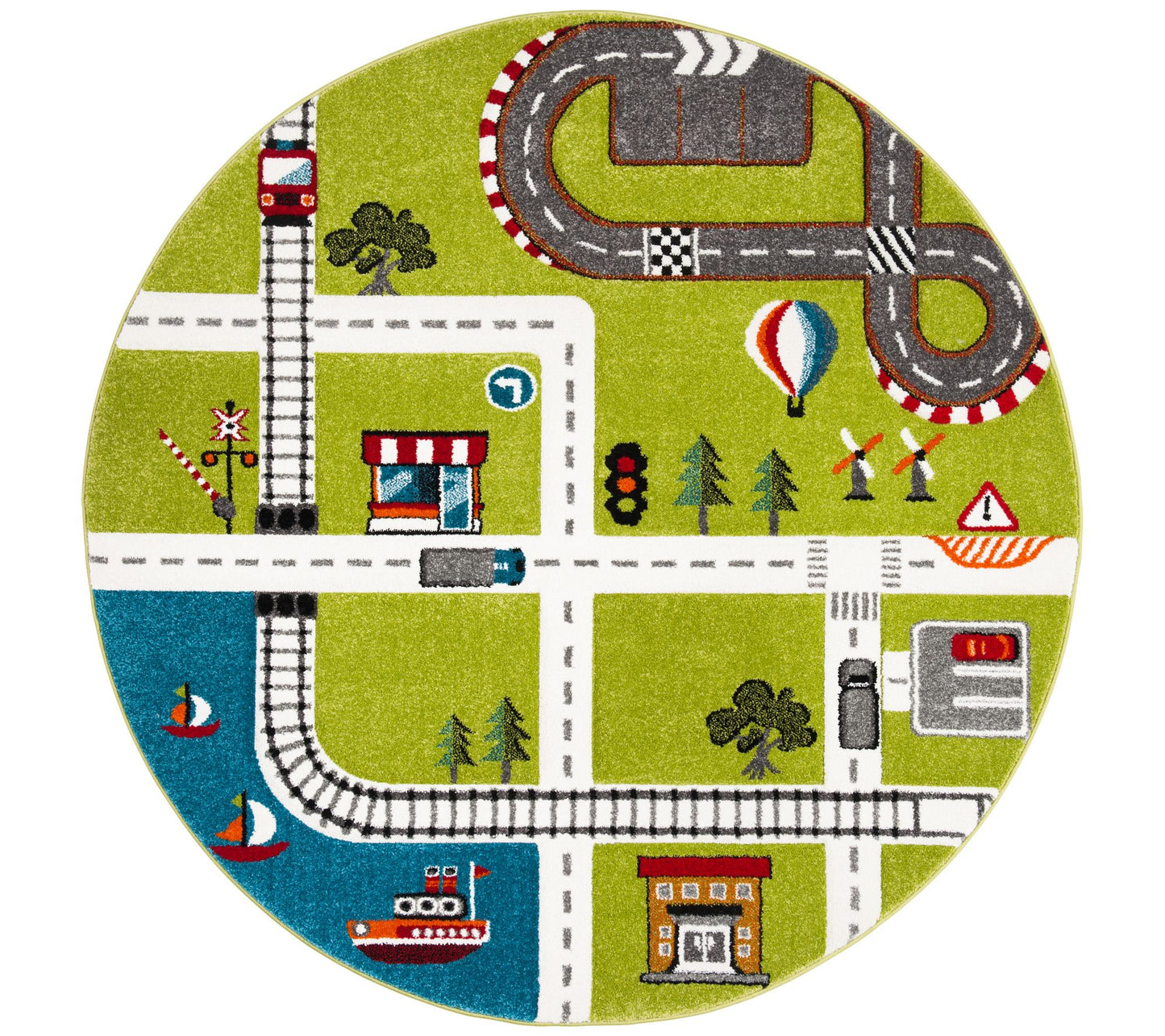 Carousel Kids 192 Collection 5'-3" X 5'-3" Round Rug