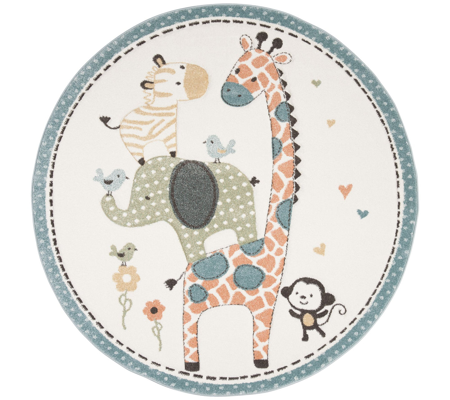 Carousel Kids 120 Collection 5'-3" X 5'-3" Round Rug