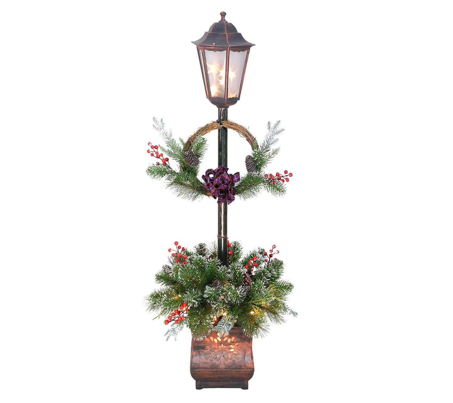 Puleo 4' Lamp Post, 35 Clear Incandescent Lights