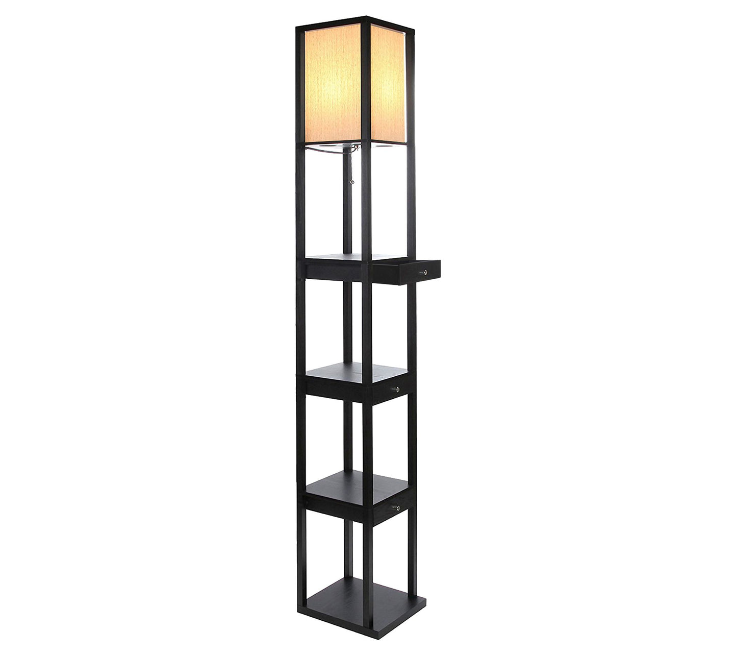 Brightech Maxwell Drawer 72" LED Shelf Floor Lamp