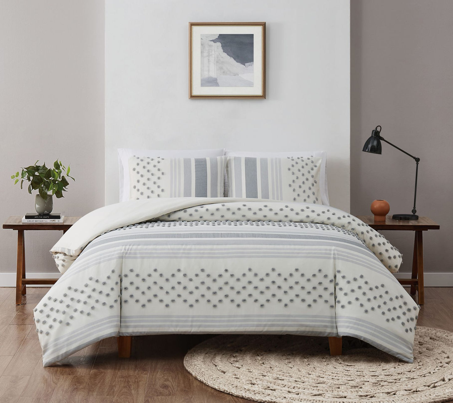 Brooklyn Loom Mia Tufted Texture King ComforterSet