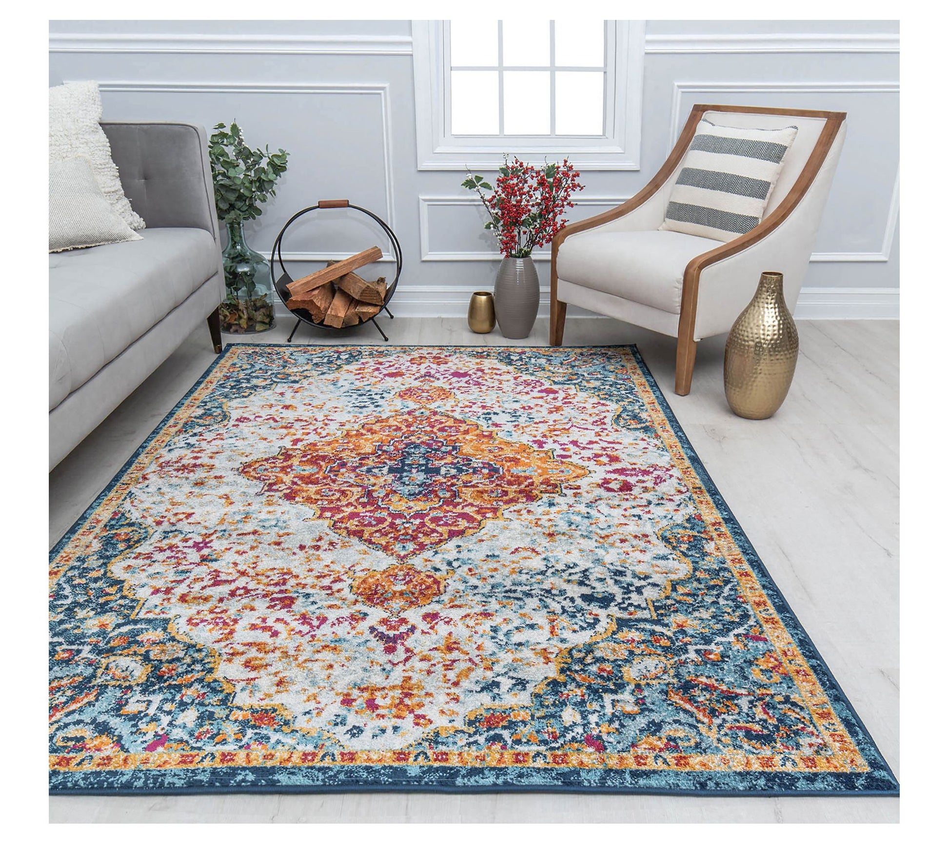 Rugs America Hailey HY50P Vivid Beauty Vintage 8'0" x 10'0"