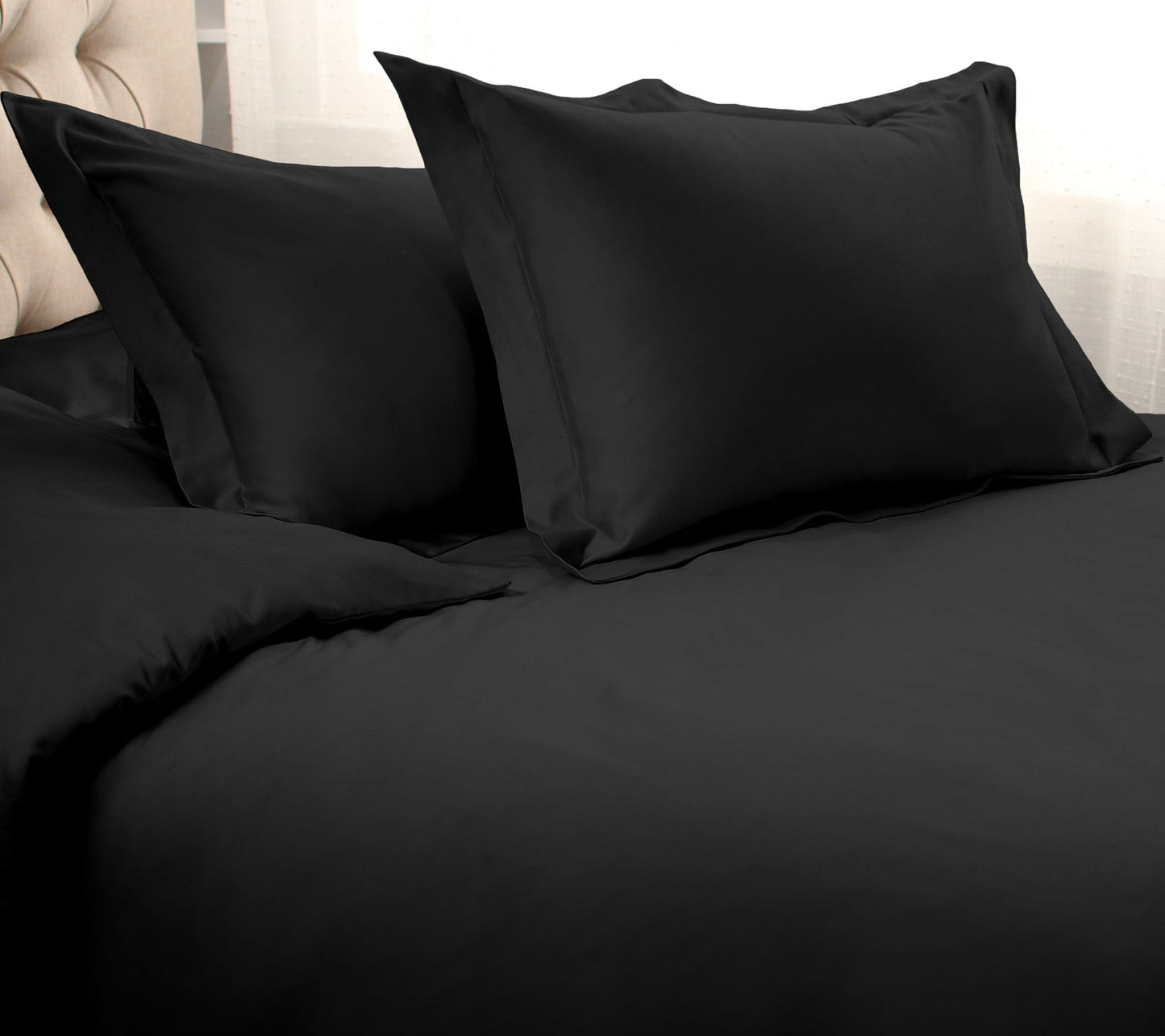 Superior 1500-TC Solid Egyptian Cotton Duvet Co er Set- Cal.KG