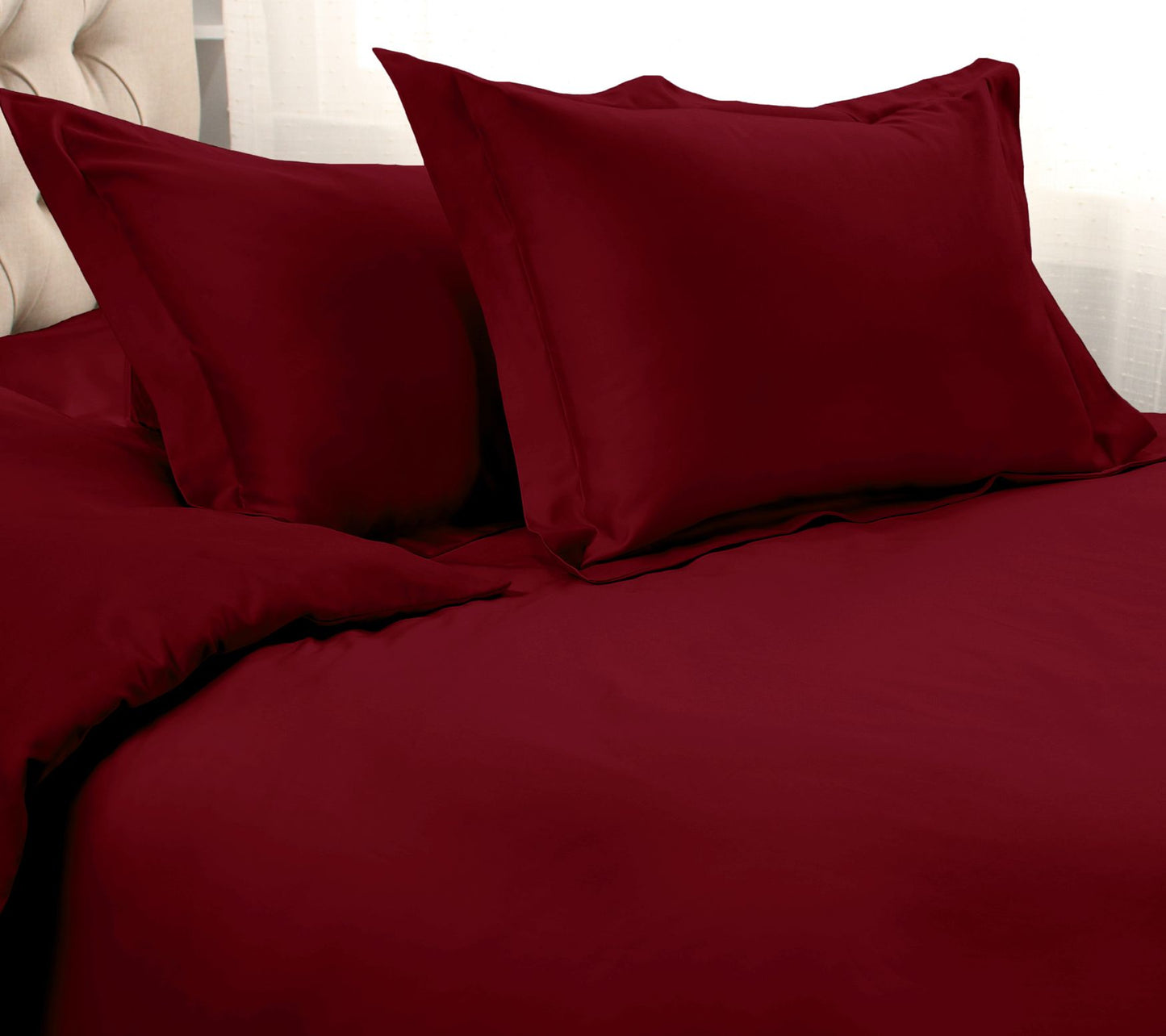 Superior 1200-TC Solid Egyptian Cotton Duvet Co er Set- Cal.KG