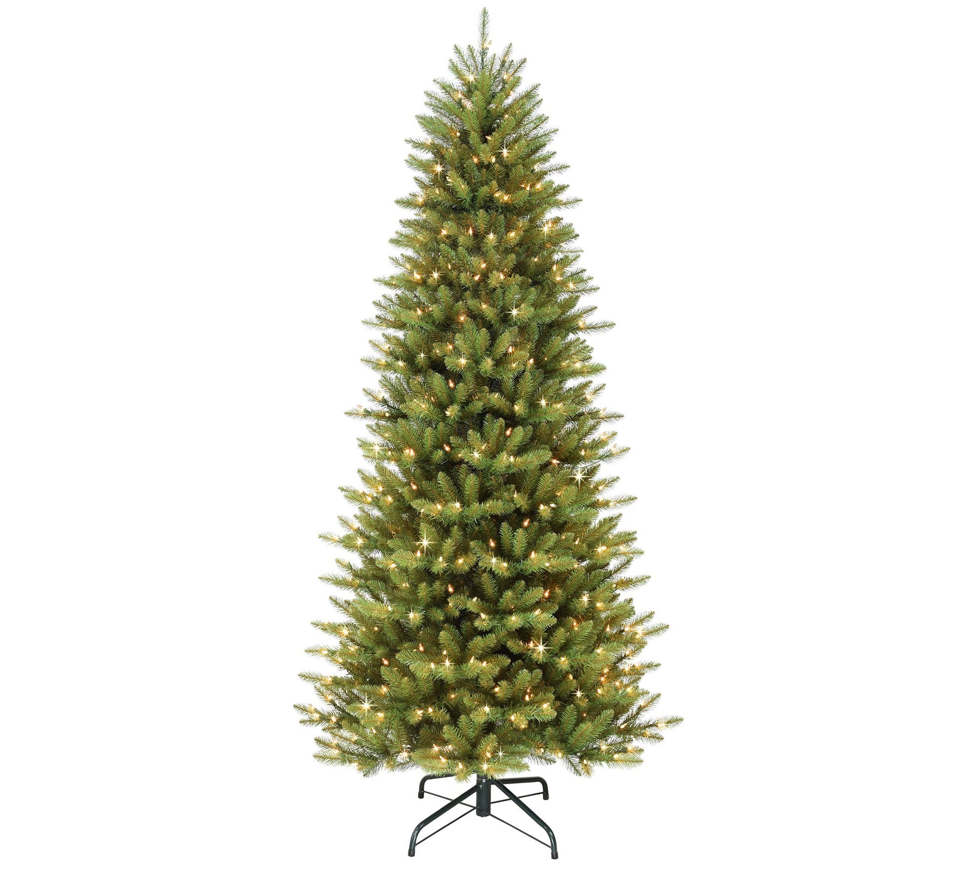 Puleo International 7.5 ft Pre-Lit Slim Fraser Fir Tree