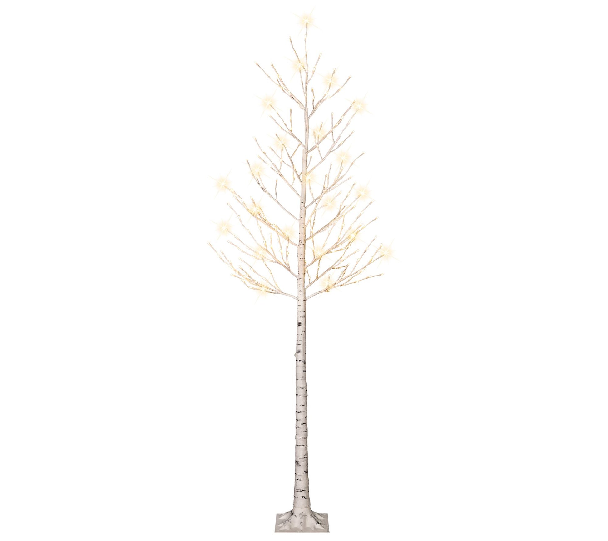 Puleo International 8ft Pre-Lit White Artificia l Twig Tree