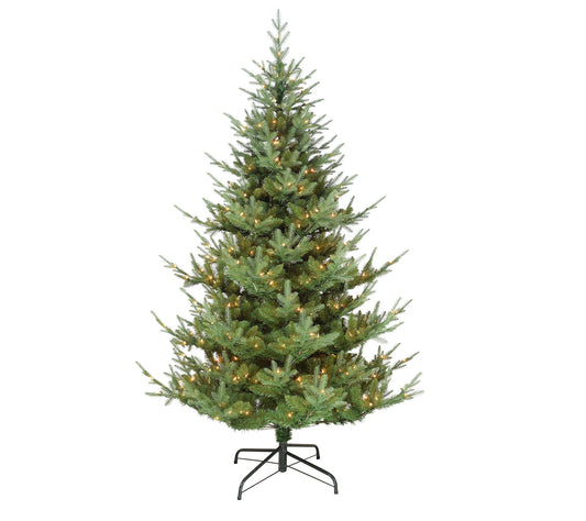 Puleo 6.5 ft Pre-Lit Hillside Spruce ArtificialTree