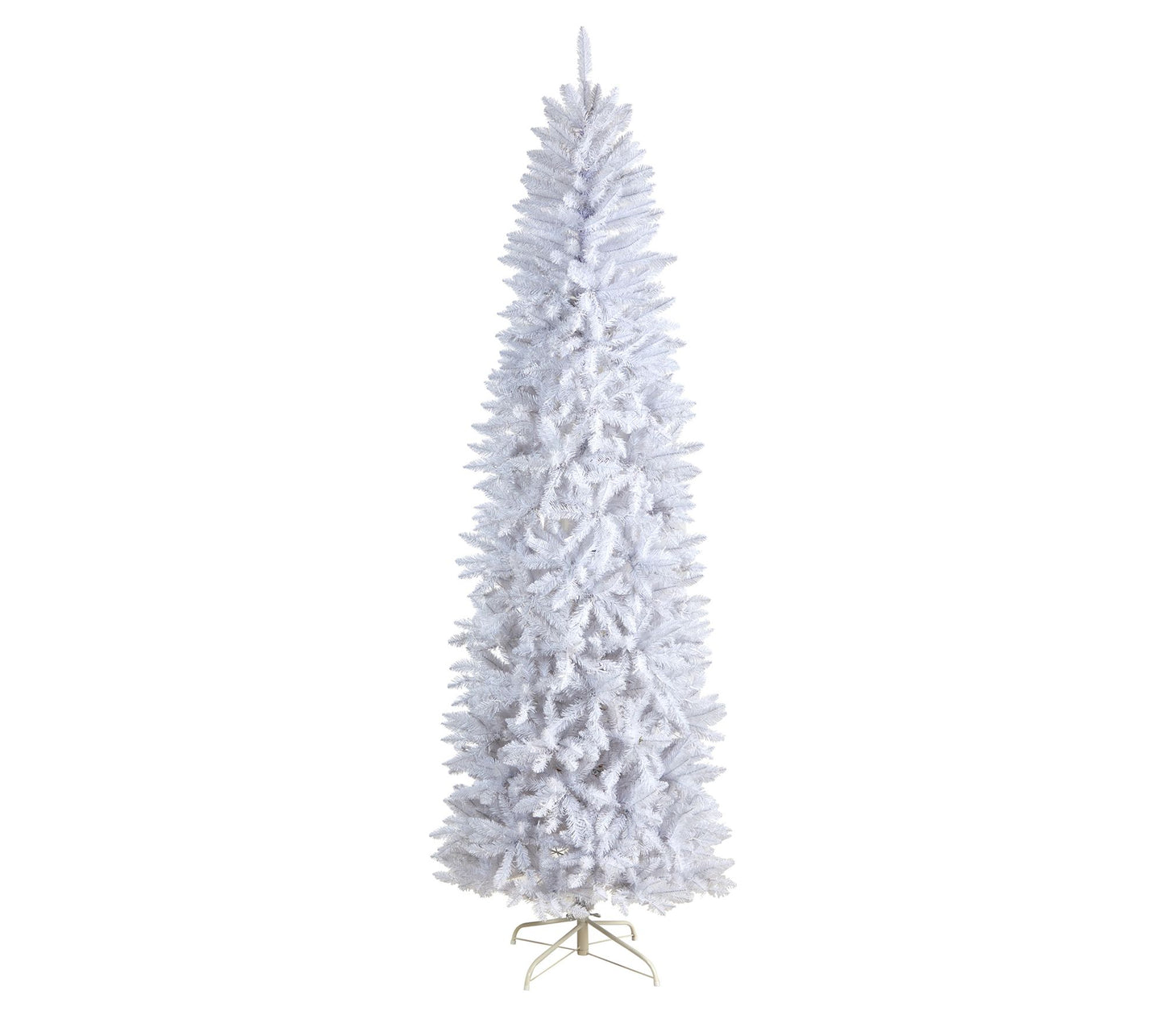 Nearly Natural 8' Slim White Artificial Christmas Tree
