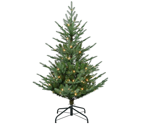 Puleo 4.5' Pre-Lit Hillside Spruce Artificial Tree 150 Lights