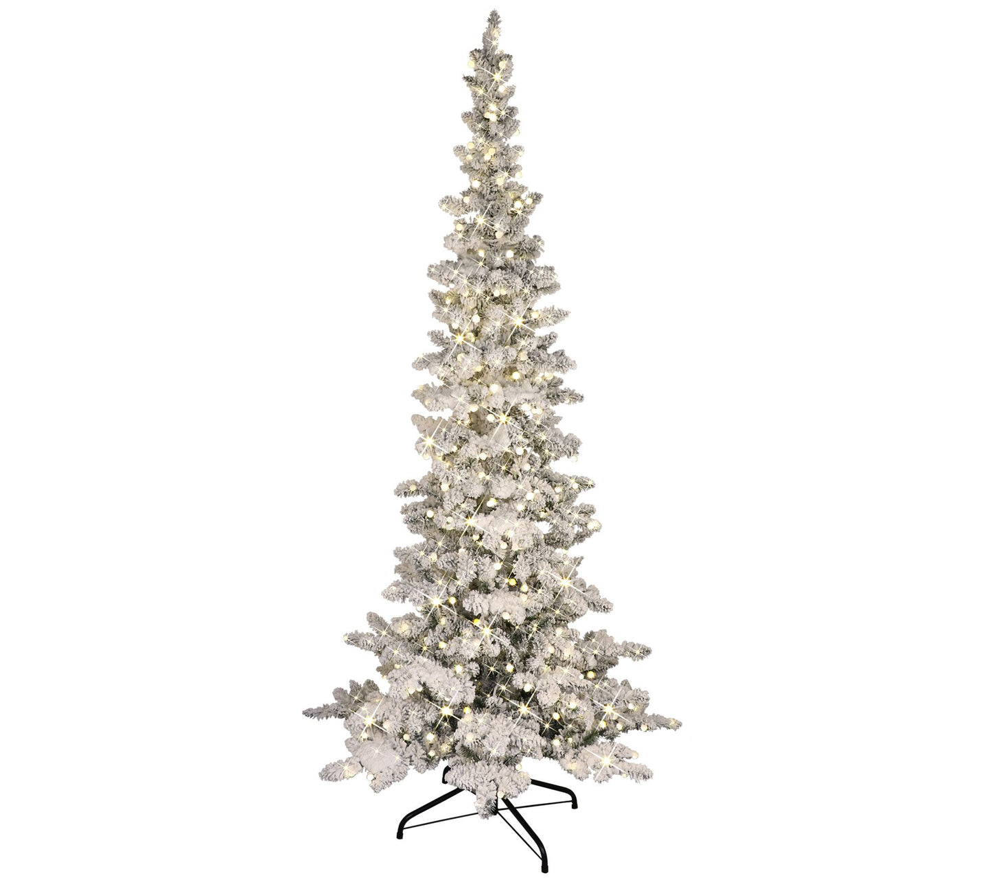 Puleo 6.5' Pre-Lit Flocked Whistler ArtificialPine Tree