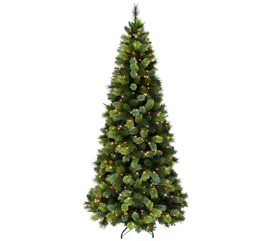 Puleo 6.5' Pre-Lit Slim Portland Artificial FirTree