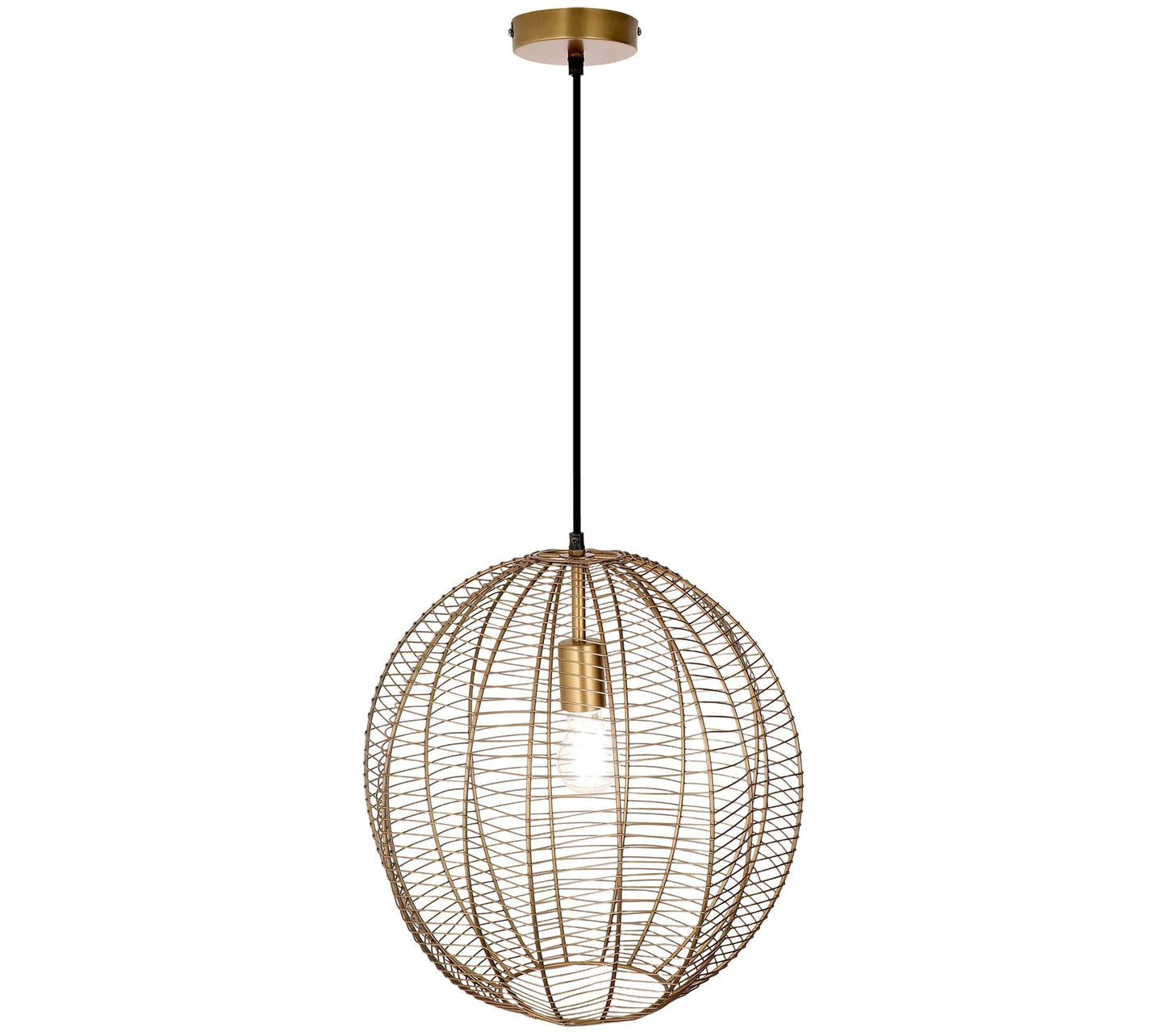 River of Goods 12"W Antique Brass Wire WrappedPendant Light