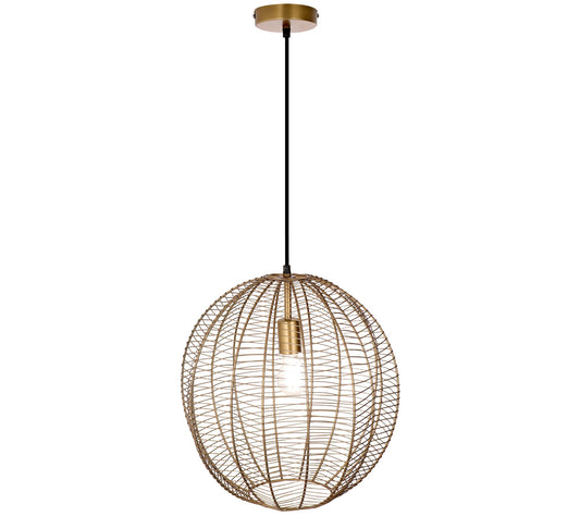 River of Goods 12"W Antique Brass Wire WrappedPendant Light