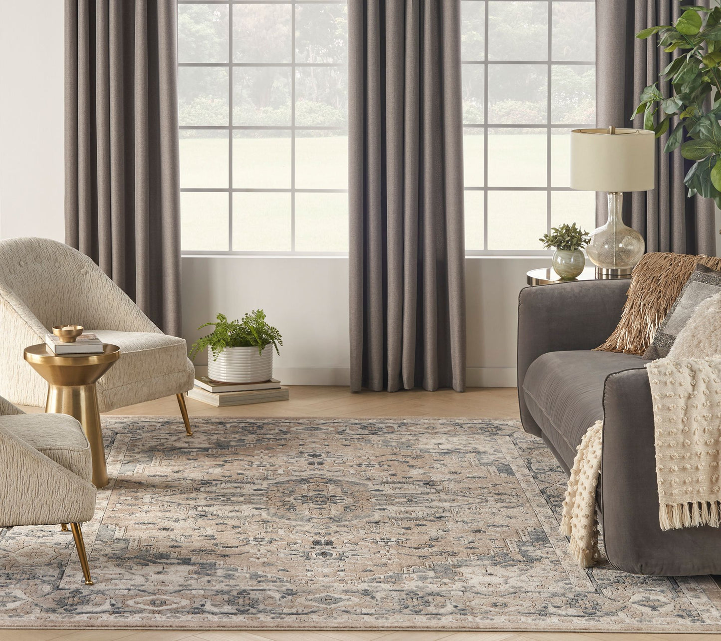 Nourison Concerto Beige/Grey 8' x 10' Rug