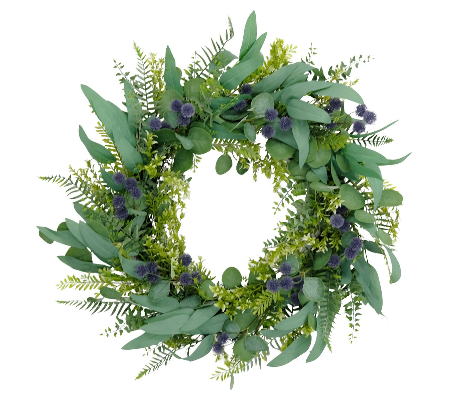 Puleo International 30" Eucalyptus Floral Spring Door Wreath