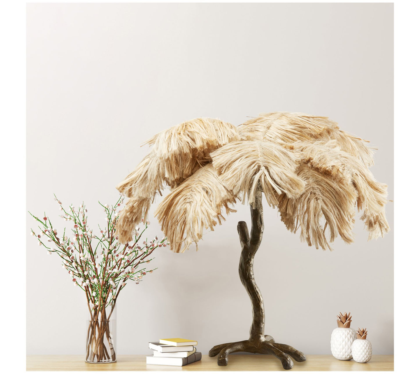 River of Goods 30"H Bohemian Jute Tree Table Lamp