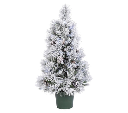 Rustic 4 ft Prelit Tree with Adornments by Sterling