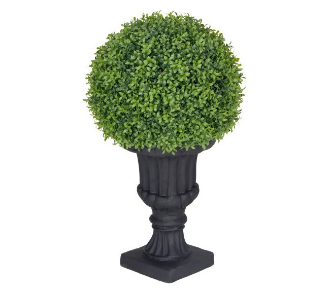 Puleo International 25in Single Ball Topiary Boxwood Tree