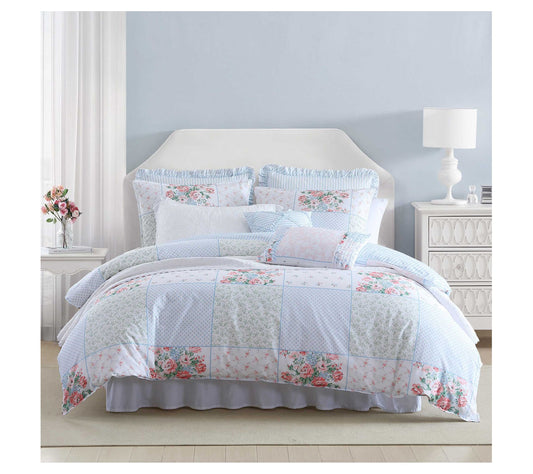Laura Ashley Hope Patchwork Full/Queen Comforter Sham Set